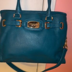 Michael Kors Hamilton Leather Tote Teal